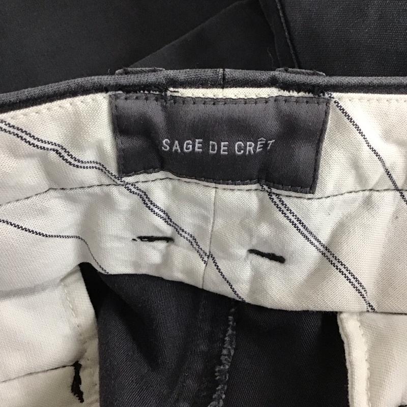サージュデクレ sage de cret パンツ ワークパンツ、ペインターパンツ ワイドパンツ カジュアルパンツ ワークパンツ S 無地 黒 / ブラック /  メンズ USED 古着 中古 10128000