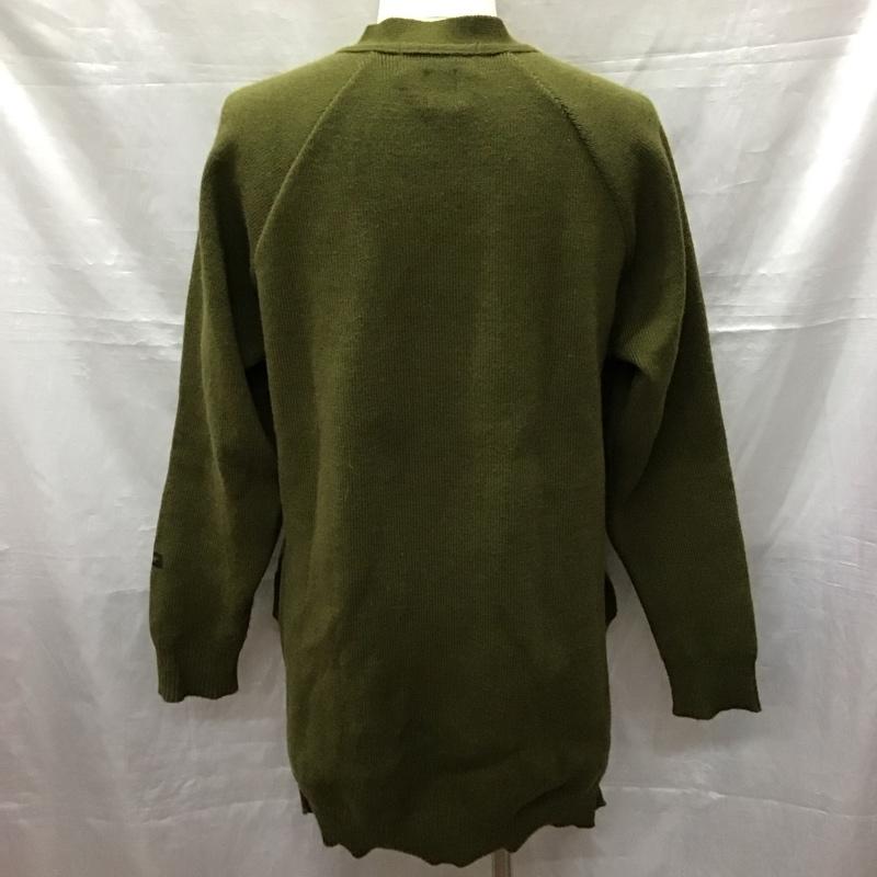 コムデギャルソン COMME des GARCONS カーディガン 長袖 sz-n006 厚手カーディガン 前開きカーディガン 長袖ニットカーディガン XL 無地 カーキ / カーキ / メンズ USED 古着 中古 10122686
