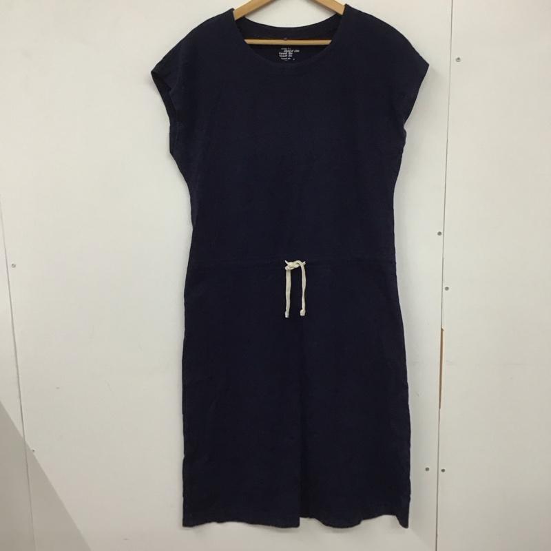 グッドオン Good On ワンピース ひざ丈スカート S 無地 紺 / ネイビー / レディース USED 古着 中古 10133835