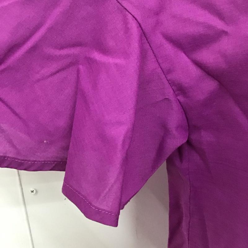 ナチュラルビューティーベーシック NATURAL BEAUTY BASIC カットソー 半袖 017-8110534 フレアスリーブ M 無地 紫 / パープル / レディース USED 古着 中古 10123097