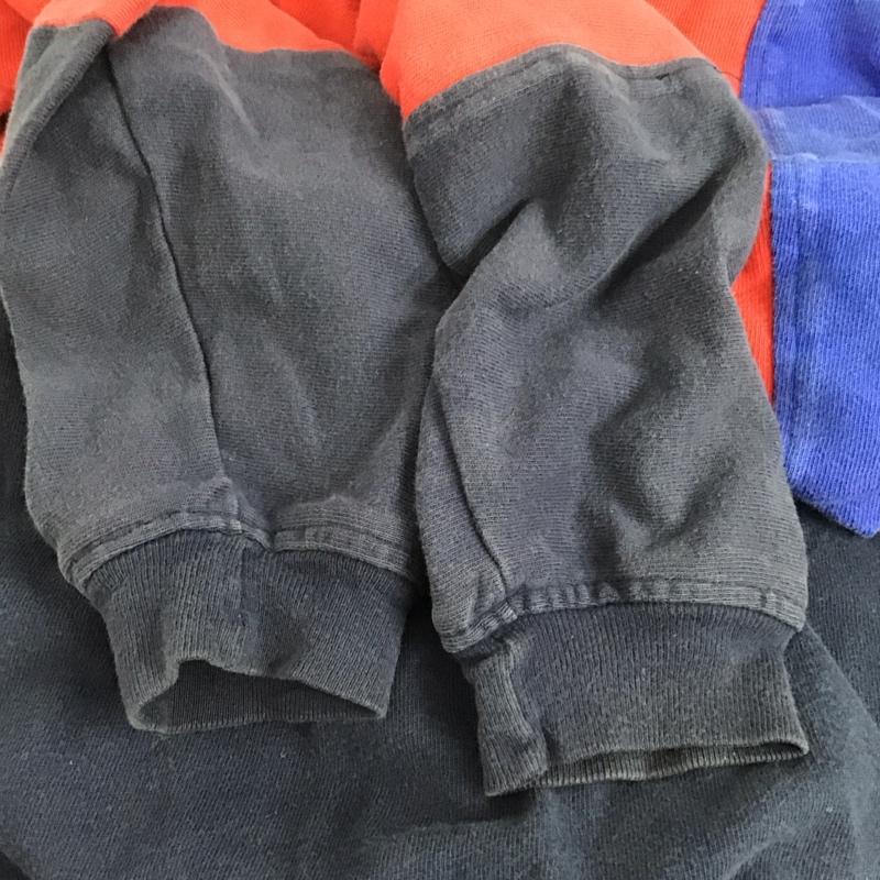 古着 USED カットソー 長袖 長袖カットソー 長袖ポロシャツ カラーシャツ M ボーダー柄 青 / ブルー / X 赤 / レッド / X 紺 / ネイビー / メンズ USED 古着 中古 10126865