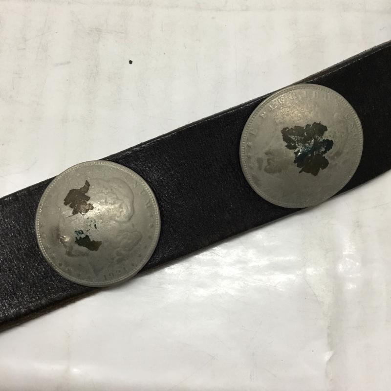 古着 USED ベルト・バックル ベルト レザー 無地 黒 / ブラック / X 銀 / シルバー / メンズ USED 古着 中古 10117619