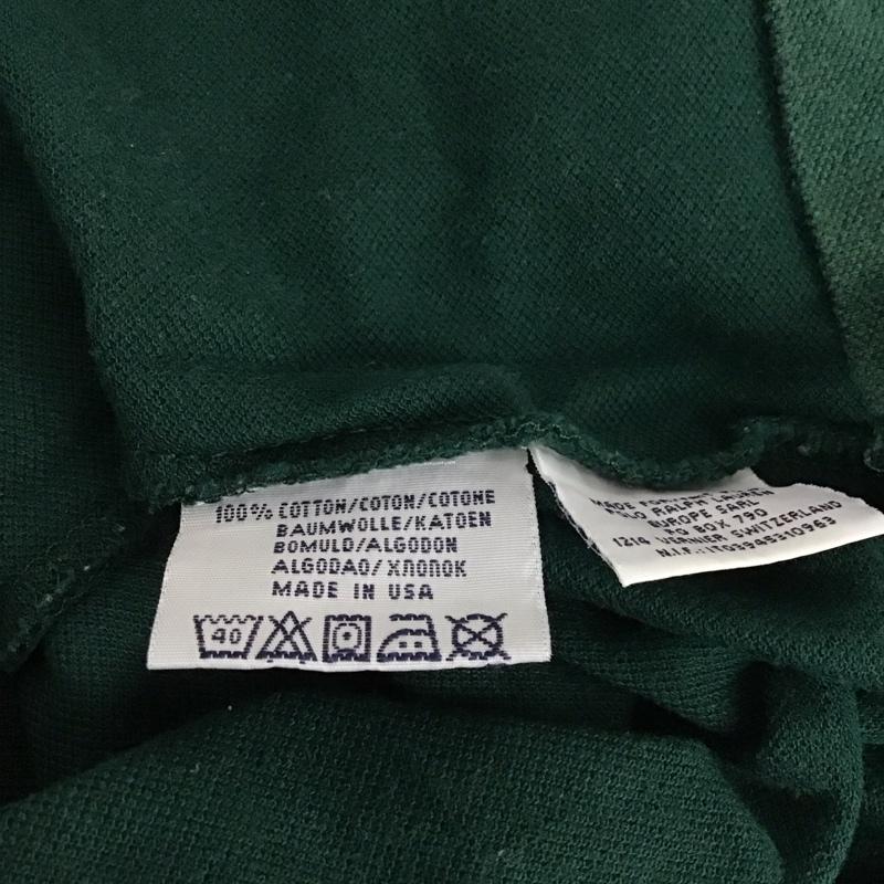 ポロバイラルフローレン Polo by RALPH LAUREN ポロシャツ 半袖 半袖ポロシャツ 半袖カットソー カラーシャツ ロゴ、文字 緑 / グリーン / メンズ USED 古着 中古 10132274