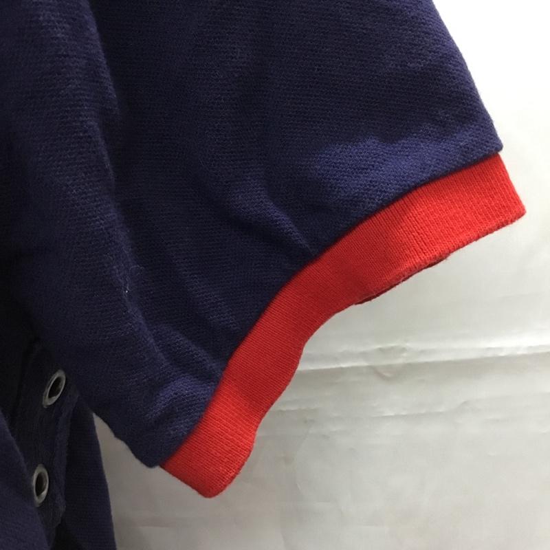 ポロラルフローレン POLO RALPH LAUREN ポロシャツ 半袖 半袖ポロシャツ 刺繍半袖カットソー カラーカットソー L ロゴ、文字 紺 / ネイビー / メンズ USED 古着 中古 10108311
