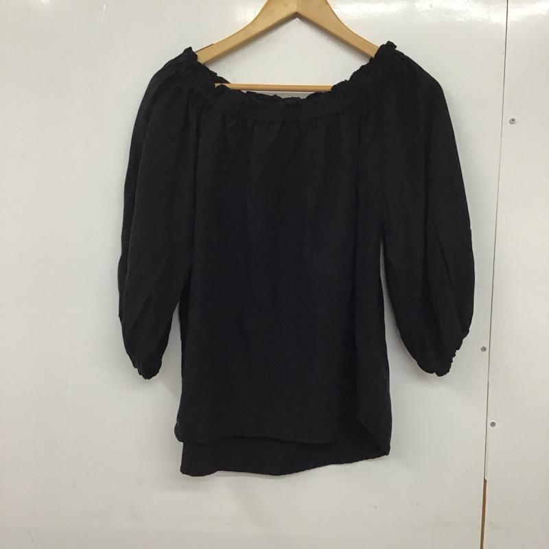 レプシィム LEPSIM カットソー 七分袖 L 無地 黒 / ブラック / レディース USED 古着 中古 10132125