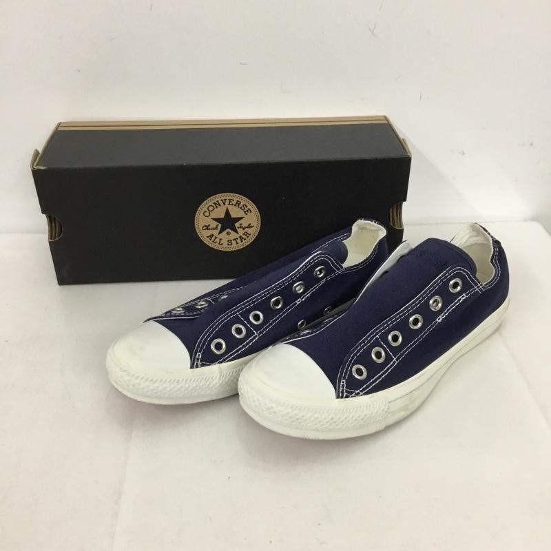 コンバース CONVERSE スニーカー スニーカー 1CJ751 ALL STARSLIPON IENA 24cm 箱有 24.0cm ロゴ、文字 紺 / ネイビー / レディース USED 古着 中古 10128293