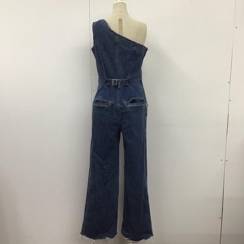 マウジー MOUSSY ワンピース・ドレス・オールインワン ワンピース・ドレス・オールインワン 010DSH12-0260 ワンショルダー デニム オールインワン 2 無地 青 / ブルー / レディース USED 古着 中古 10108604