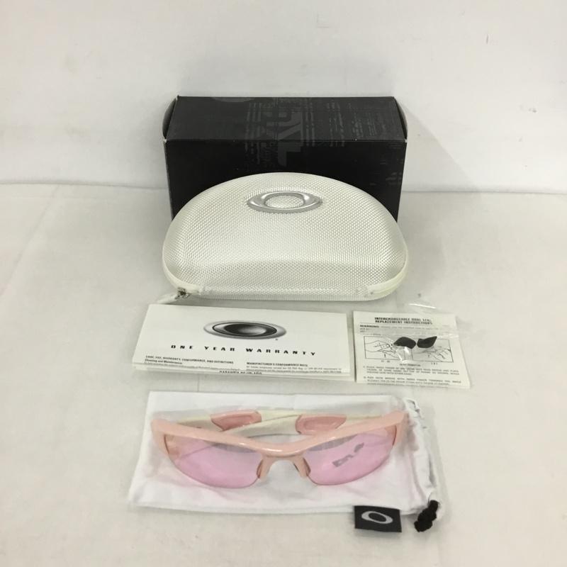オークリー OAKLEY めがね・サングラス サングラス 03-886J FLAK JACKET スポーツサングラス ミラーレンズ 箱有 ロゴ、文字 桃 / ピンク / メンズ USED 古着 中古 10129389