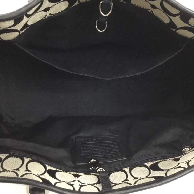 コーチ COACH トートバッグ トートバッグ H2J-6086 シグネチャー 総柄 黒 / ブラック / レディース USED 古着 中古 10137428