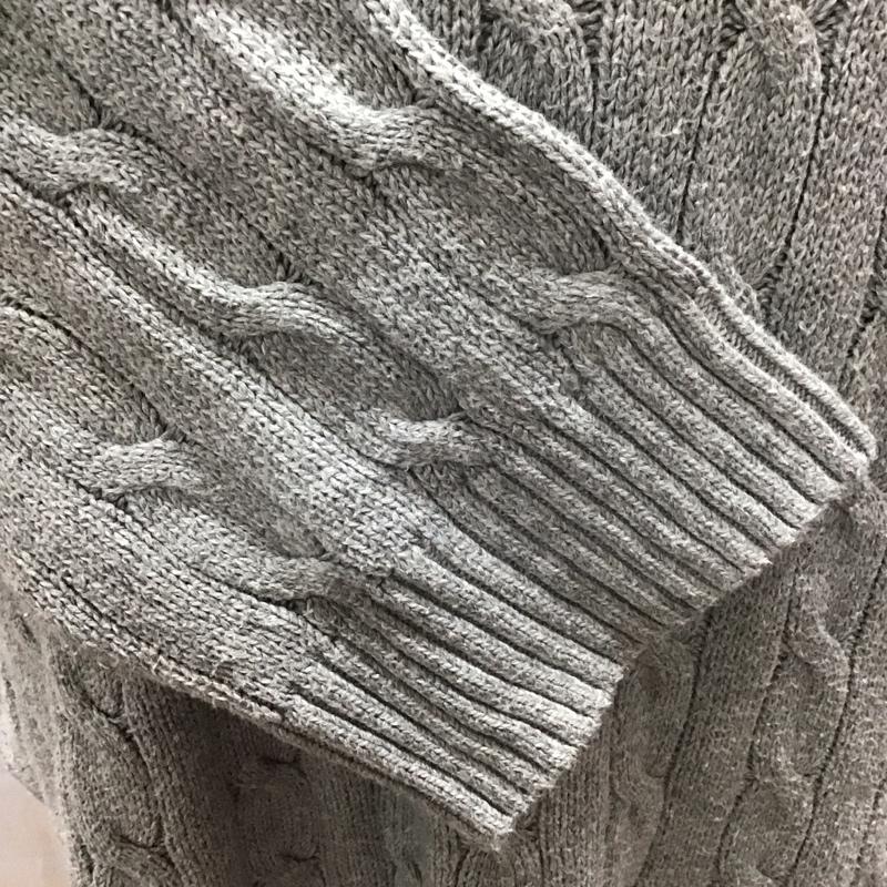 ポロラルフローレン POLO RALPH LAUREN ニット、セーター 長袖 長袖ニットカットソー ニット セーター クルーネックニット ロゴ、文字 灰 / グレー / メンズ USED 古着 中古 10111791