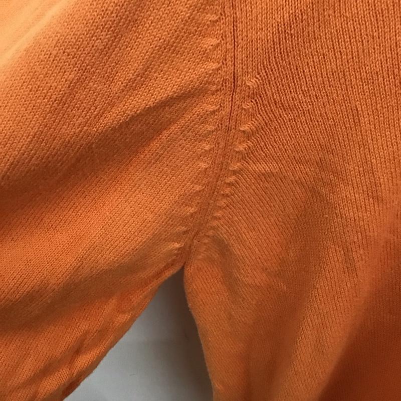 トミーヒルフィガー TOMMY HILFIGER ニット、セーター 長袖 Vネック XL 無地 橙 / オレンジ / メンズ USED 古着 中古 10111776