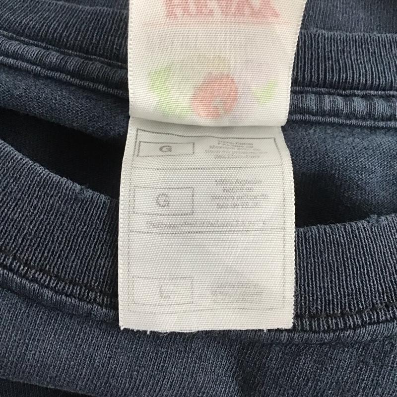 フルーツオブザルーム FRUIT OF THE LOOM Tシャツ 半袖 半袖カットソー プリントTシャツ クルーネックカットソー L プリント 紺 / ネイビー / メンズ USED 古着 中古 10140147