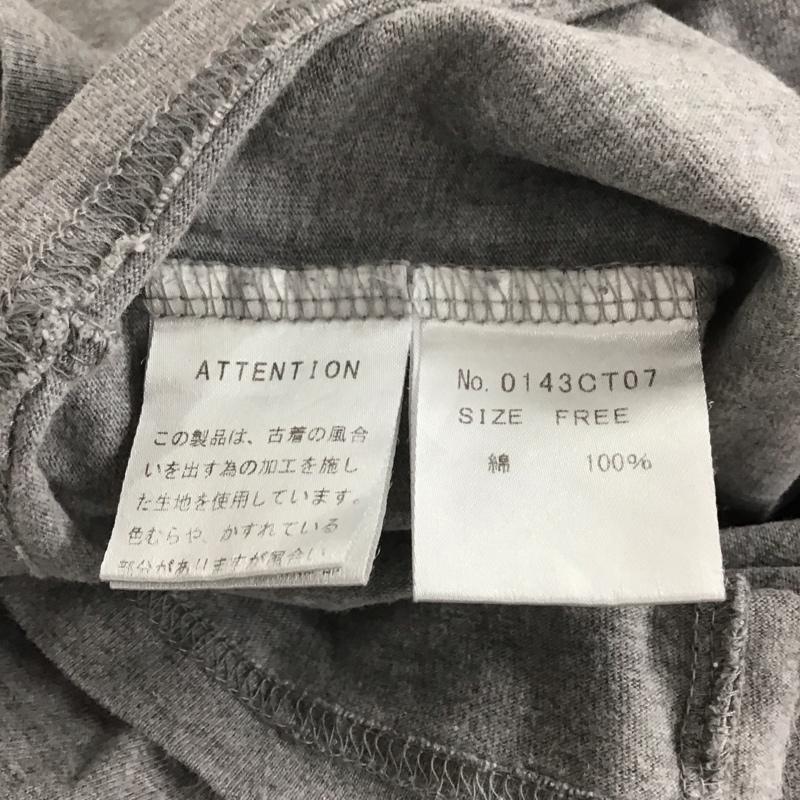 ヒステリックグラマー HYSTERIC GLAMOUR Tシャツ 半袖 FREE ロゴ、文字 X プリント 灰 / グレー / レディース USED 古着 中古 10139918