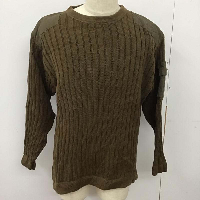 エディーバウアー Eddie Bauer ニット、セーター 長袖 長袖ニットカットソー クルーネック セーター コマンドセーター 90s 00s legend M 無地 カーキ / カーキ / メンズ USED 古着 中古 10125980