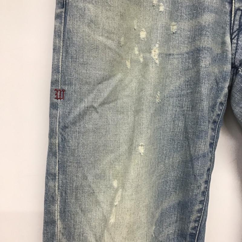 ダブルタップス WTAPS パンツ デニム、ジーンズ デニムパンツ スリムパンツ カジュアルパンツ L ロゴ、文字 橙 / オレンジ / メンズ USED 古着 中古 10139768