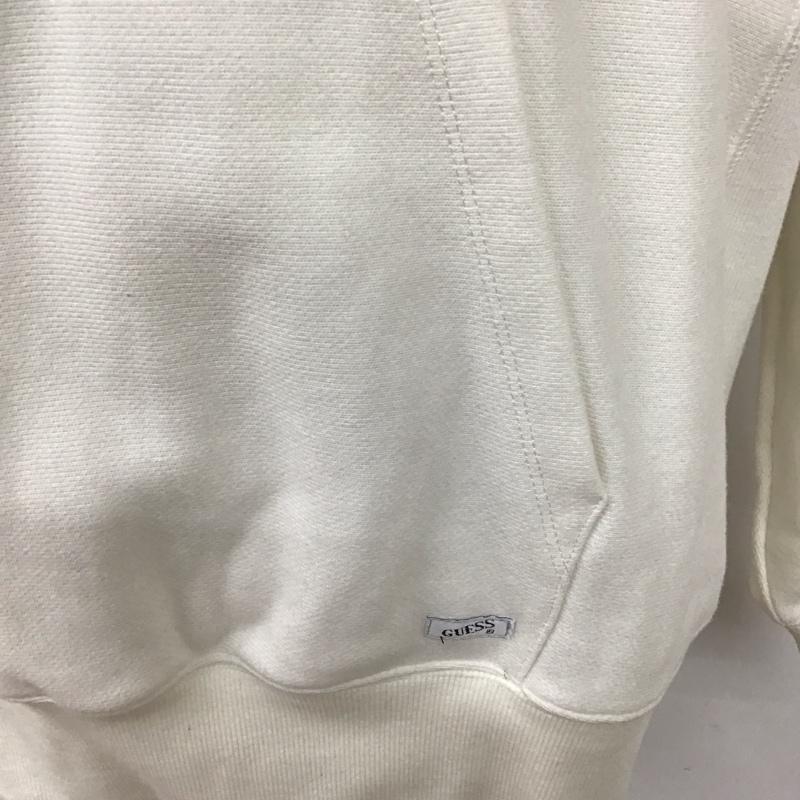 ゲス Guess パーカー 長袖 長袖パーカー フード付きパーカー プリントスウェット トレーナー L プリント 白 / ホワイト / メンズ USED 古着 中古 10114691