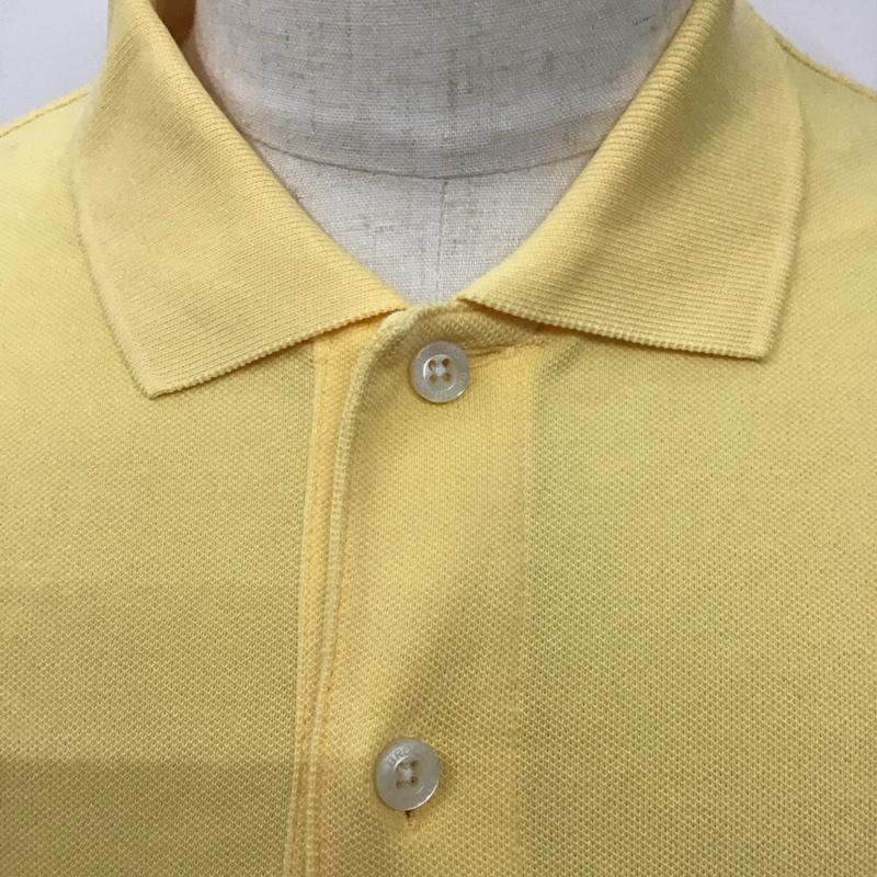 ブルックスブラザーズ BROOKS BROTHERS ポロシャツ 半袖 半袖ポロシャツ カラーシャツ 半袖カットソー S ロゴ、文字 黄 / イエロー / メンズ USED 古着 中古 10113750