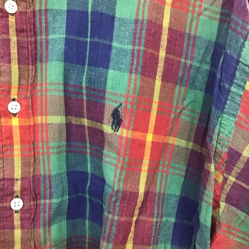 ラルフローレン RALPHLAUREN シャツ、ブラウス 長袖 長袖シャツ チェックシャツ カラーシャツ ボタンダウンシャツ XL チェック マルチカラー / マルチカラー / メンズ USED 古着 中古 10138416