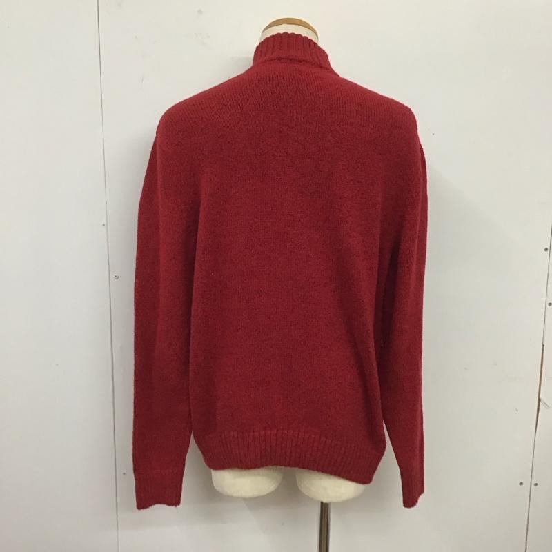 チャップス CHAPS ニット、セーター 長袖 長袖ニットカットソー ニット セーター ジップアップネックニット L 無地 赤 / レッド / メンズ USED 古着 中古 10122147
