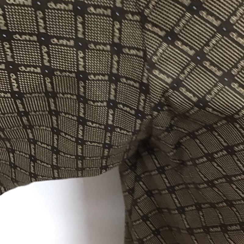 ダンヒル DUNHILL ポロシャツ 半袖 M 総柄 茶 / ブラウン / メンズ USED 古着 中古 10128260