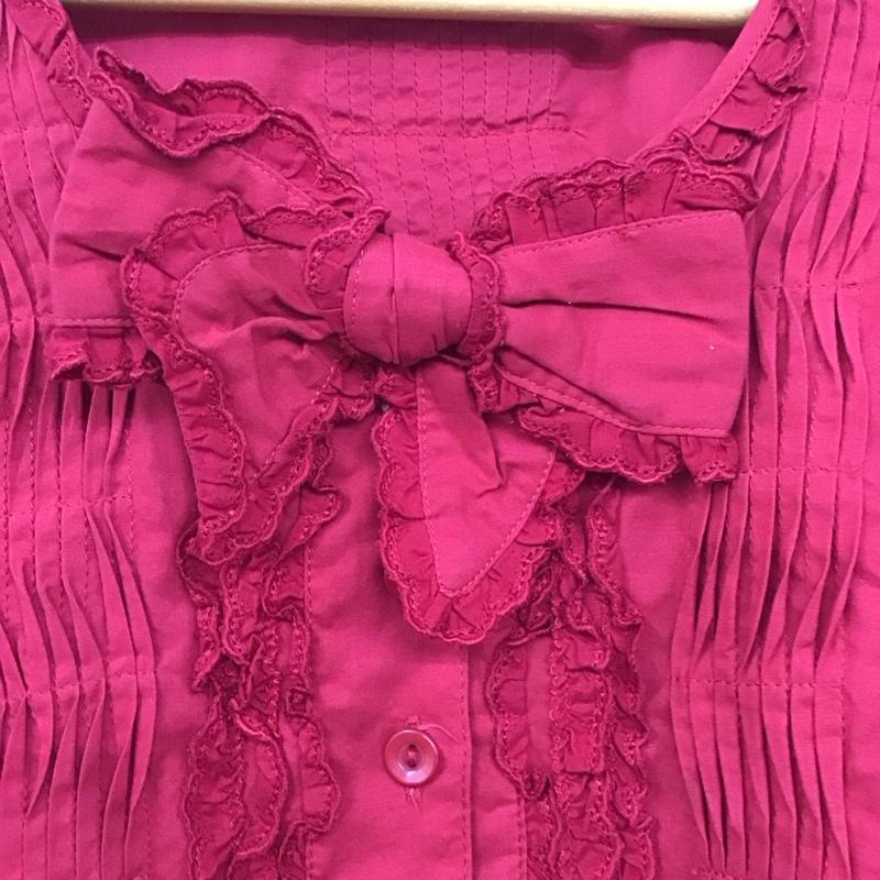 ピンクハウス PINK HOUSE シャツ、ブラウス 長袖 リボン 無地 赤 / レッド / レディース USED 古着 中古 10131793