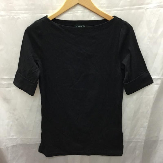 ラルフローレン RALPHLAUREN カットソー 半袖 S 無地 黒 / ブラック /  レディース USED 古着 中古 10110640