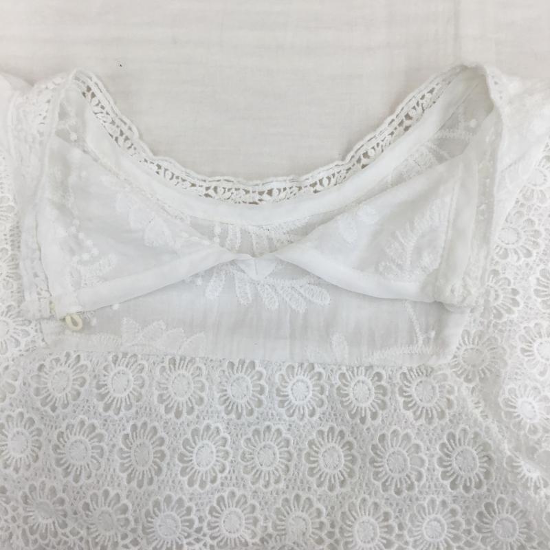 セレクトモカ select MOCA シャツ、ブラウス 長袖 FREE 刺繍 白 / ホワイト / レディース USED 古着 中古 10139190
