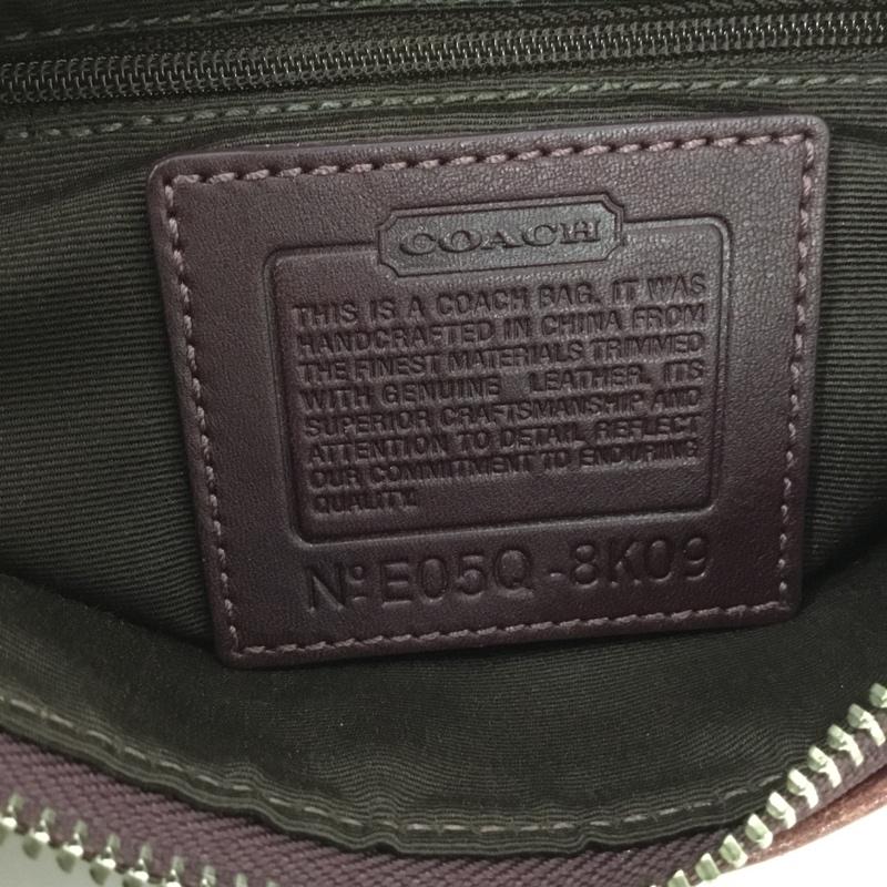 コーチ COACH ハンドバッグ ハンドバッグ E05Q-8K09 シグネチャー ワンショルダー ロゴ、文字 ベージュ / ベージュ / X 紫 / パープル / レディース USED 古着 中古 10123268