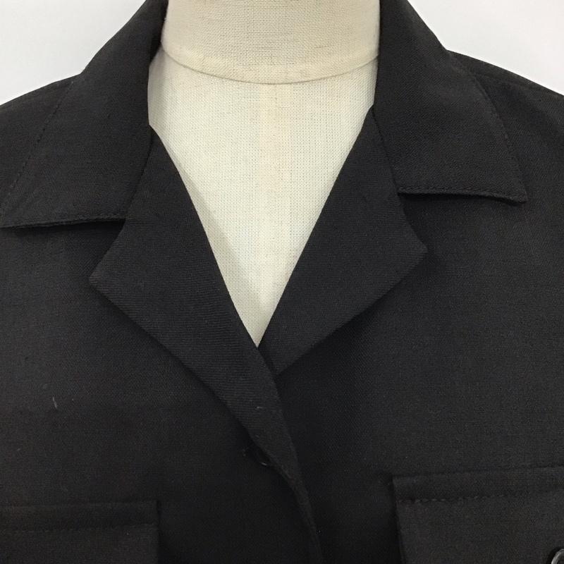スライ SLY ワンピース ミニスカート 030CS130-6150 LOOSE SHAPE SH OP シャツワンピース 半袖 1 無地 黒 / ブラック / レディース USED 古着 中古 10123226