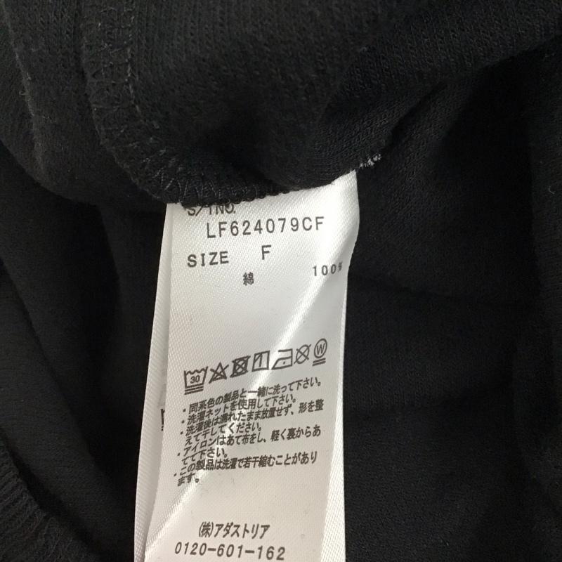ローリーズファーム LOWRYS FARM カットソー 半袖 半袖カットソー 無地Tシャツ クルーネックカットソー パフスリーブ FREE 無地 黒 / ブラック / レディース USED 古着 中古 10122711