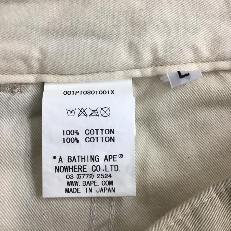 アベイシングエイプ A BATHING APE パンツ チノパン チノパン カジュアルパンツ ワイドパンツ ストレートパンツ L 無地 ベージュ / ベージュ / メンズ USED 古着 中古 10109785