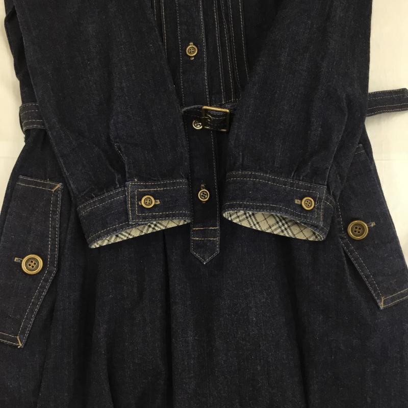 バーバリーブルーレーベル BURBERRY BLUE LABEL ワンピース ひざ丈スカート 38 ロゴ、文字 黒 / ブラック / レディース USED 古着 中古 10137788