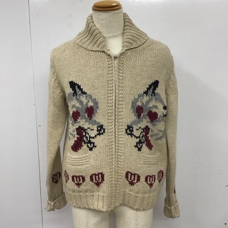 ウィアード WEIRDO カーディガン 長袖 ウルフ 日本製 ニット L マルチカラー / マルチカラー / メンズ USED 古着 中古 10115070