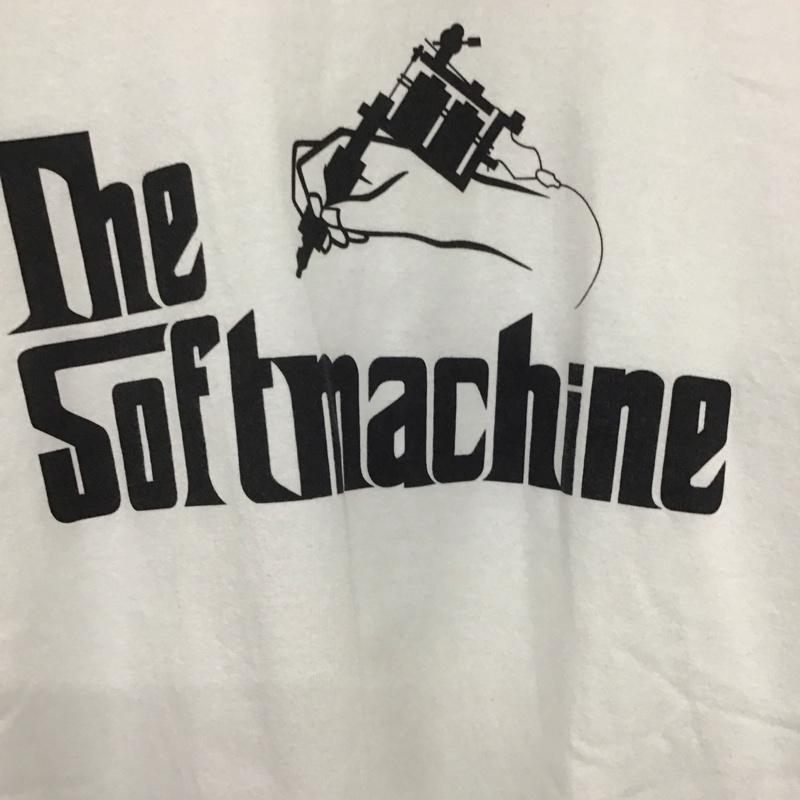 ソフトマシーン Softmachine Tシャツ 半袖 半袖カットソー プリントTシャツ クルーネックカットソー XXL ロゴ、文字 白 / ホワイト / メンズ USED 古着 中古 10137639
