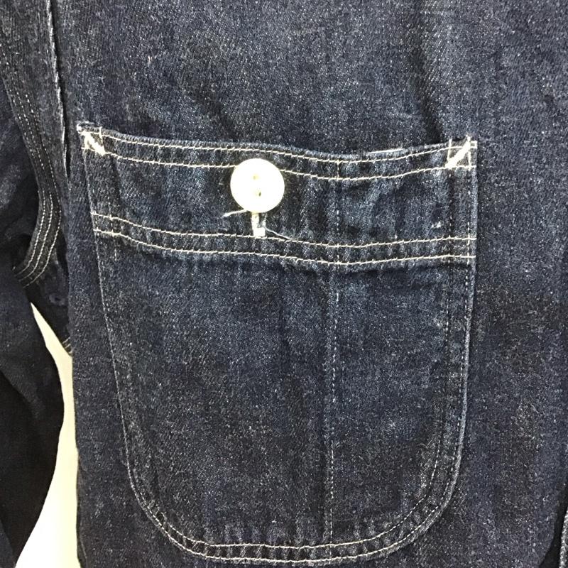 サニースポーツ SUNNY SPORTS シャツ、ブラウス 長袖 長袖シャツ カラーシャツ ポケットシャツ 長袖カットソー デニムシャツ M 無地 インディゴ / インディゴ /  メンズ USED 古着 中古 10109272