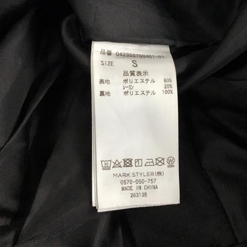 エモダ EMODA パンツ ワークパンツ、ペインターパンツ 042350700401-01 ツータックワイドカーゴパンツ ワイドパンツ S 無地 黒 / ブラック / レディース USED 古着 中古 10149359