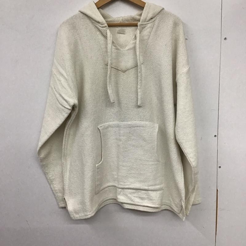 古着 USED パーカー 長袖 メキシカンパーカー Vネック 長袖パーカー 無地 白 / ホワイト / メンズ USED 古着 中古 10137193
