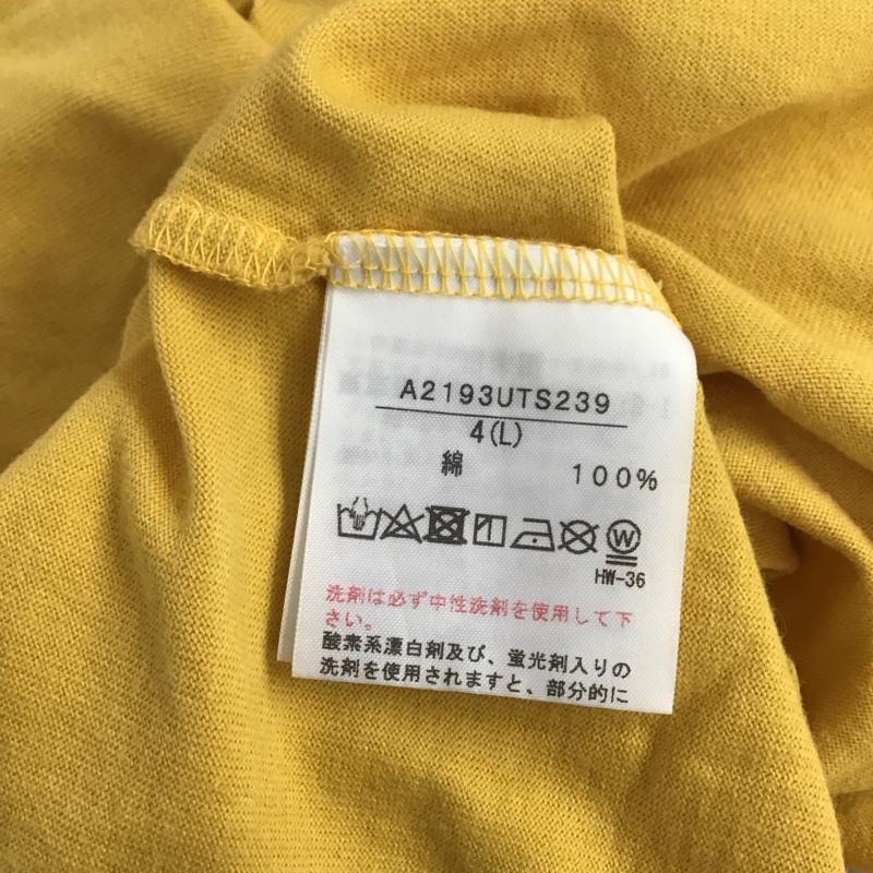ピンクハウス PINK HOUSE Tシャツ 半袖 半袖カットソー プリントTシャツ クルーネックカットソー L プリント 黄 / イエロー / レディース USED 古着 中古 10117314