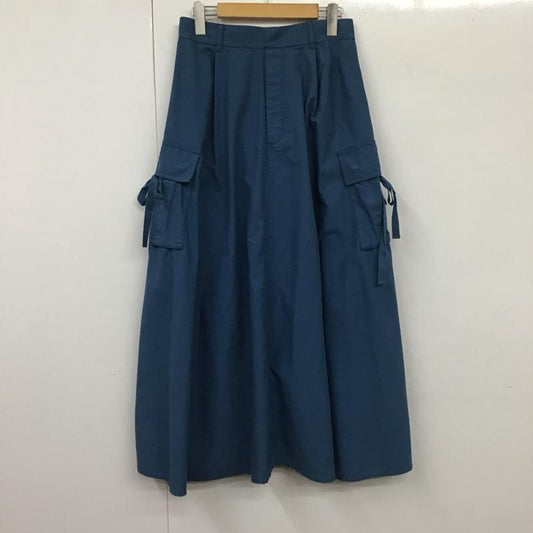 ニコアンド niko and... スカート ロングスカート L 無地 青 / ブルー /  レディース USED 古着 中古 10131606