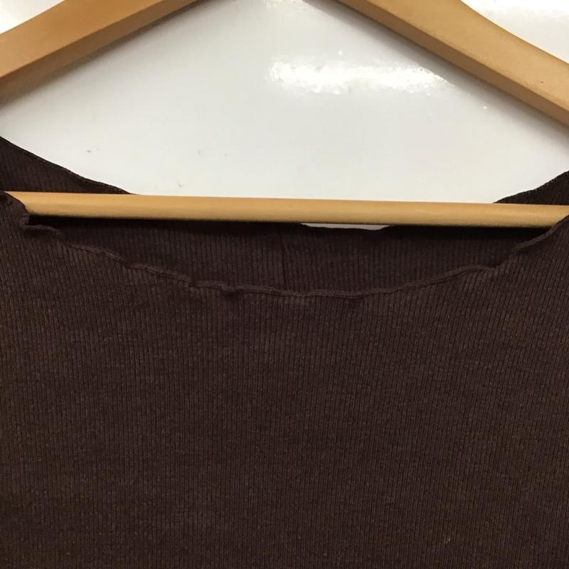 アルシーヴ archives カットソー 長袖 M 無地 茶 / ブラウン / レディース USED 古着 中古 10131087
