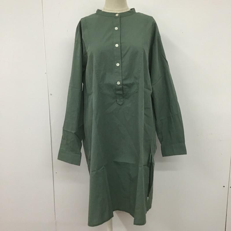 スタディオクリップ studio CLIP シャツ、ブラウス 長袖 L 無地 薄緑 / ライトグリーン / レディース USED 古着 中古 10106162