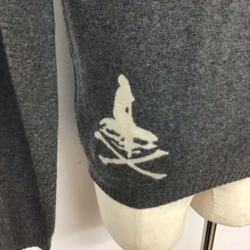 ヒステリックグラマー HYSTERIC GLAMOUR カーディガン 長袖 長袖カーディガン 長袖カットソー カラージャケット 前開カーディガン L 無地 灰 / グレー / メンズ USED 古着 中古 10124316