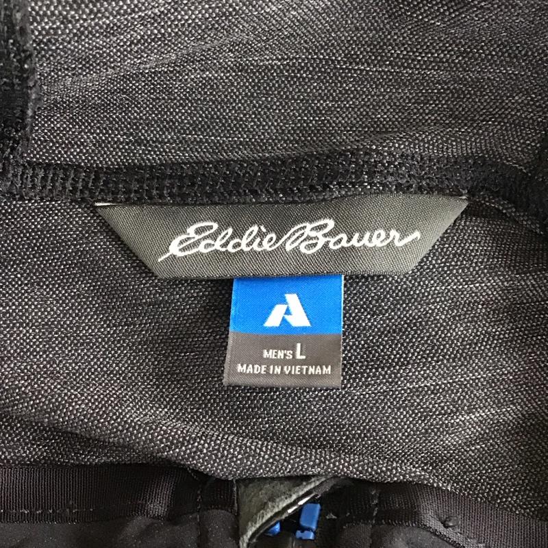 エディーバウアー Eddie Bauer ジャケット、上着 ジャンパー、ブルゾン ジップアップジャケット ジャンパー ナイロンジャケット カジュアルジャケット アウター L ロゴ、文字 黒 / ブラック / レディース USED 古着 中古 10115306