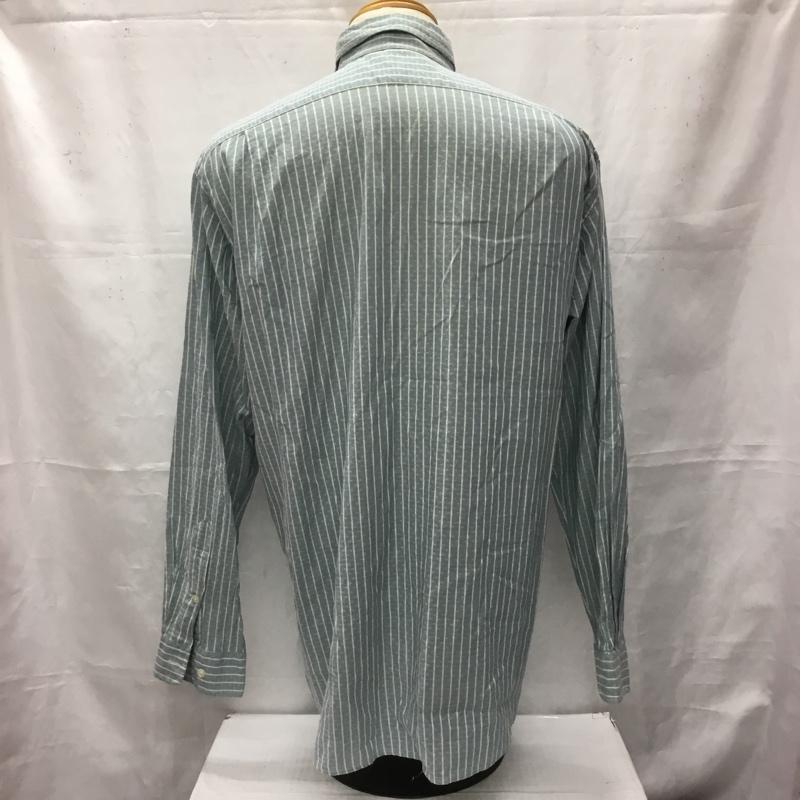 ポロバイラルフローレン Polo by RALPH LAUREN シャツ、ブラウス 長袖 長袖シャツ カラーシャツ ポケットシャツ 長袖カットソー ストライプシャツ L ストライプ 白 / ホワイト / X 水色 / ライトブルー / メンズ USED 古着 中古 10106418