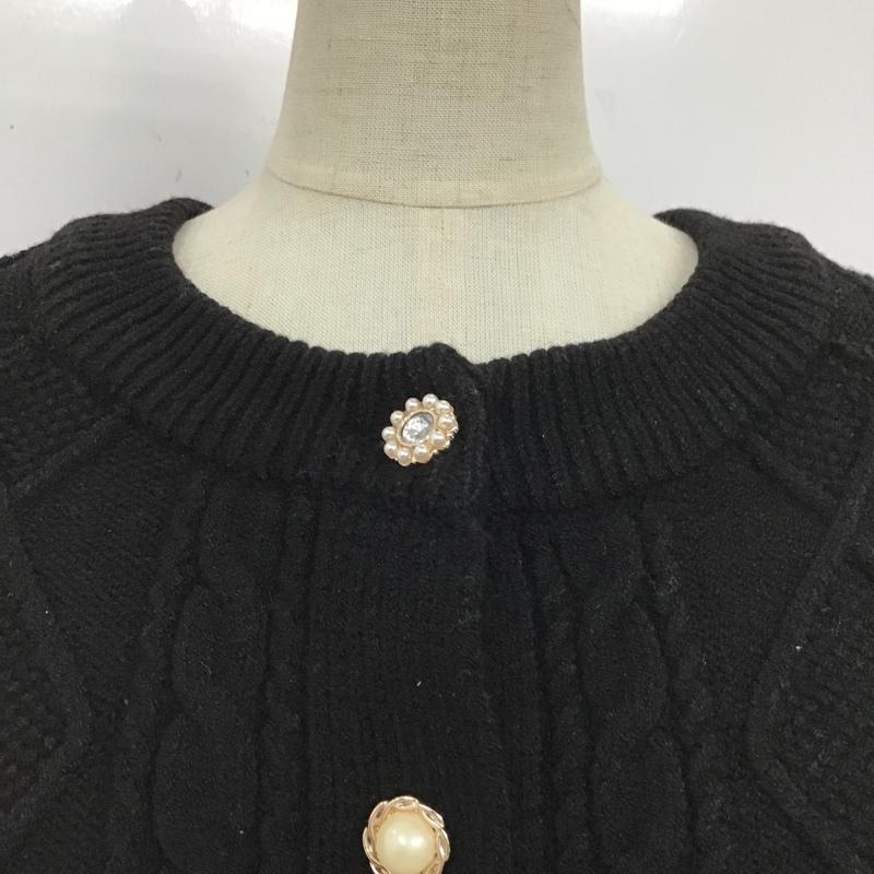 マジェスティックレゴン MAJESTIC LEGON カーディガン 長袖 M 無地 黒 / ブラック / レディース USED 古着 中古 10105776