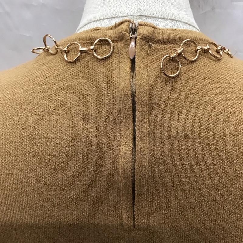 ザラ ZARA カットソー 半袖 6254 141 704 半袖ニット S 無地 キャメル / キャメル / レディース USED 古着 中古 10118447