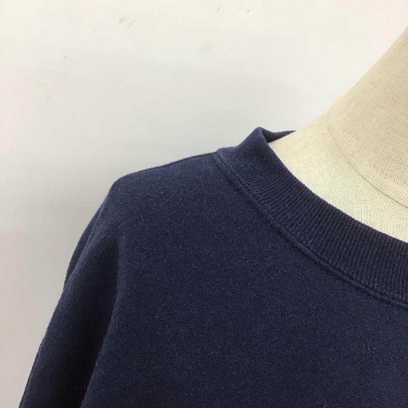 ジャージーズ JERZEES トレーナー 長袖 裏起毛 スウェット 刺繍 M ロゴ、文字 紺 / ネイビー / レディース USED 古着 中古 10108138