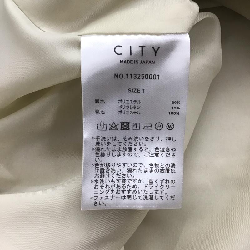 シティ CITY ジャケット、上着 ジャケット、ブレザー ジップアップジャケット アウター カラージャケット 1 無地 アイボリー / アイボリー / メンズ USED 古着 中古 10146110