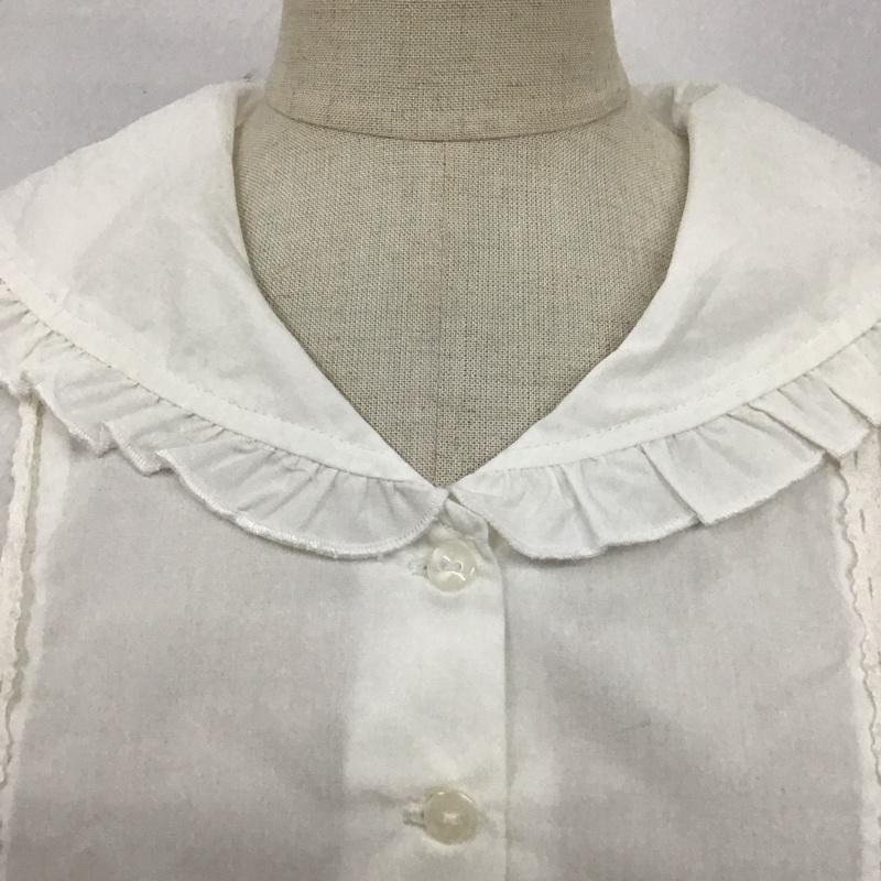 エヘカソポ ehka sopo カットソー 半袖 1708152 セーラーカラー FREE 無地 白 / ホワイト / レディース USED 古着 中古 10116489