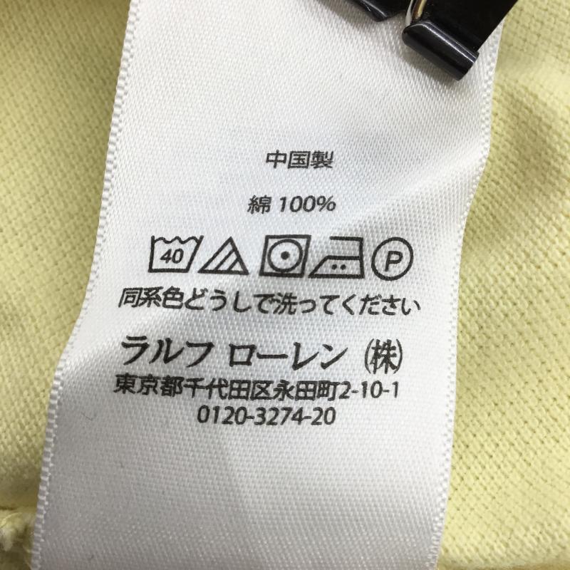 ポロラルフローレン POLO RALPH LAUREN カットソー 半袖 ポロシャツ L ロゴ、文字 黄 / イエロー / メンズ USED 古着 中古 10136803